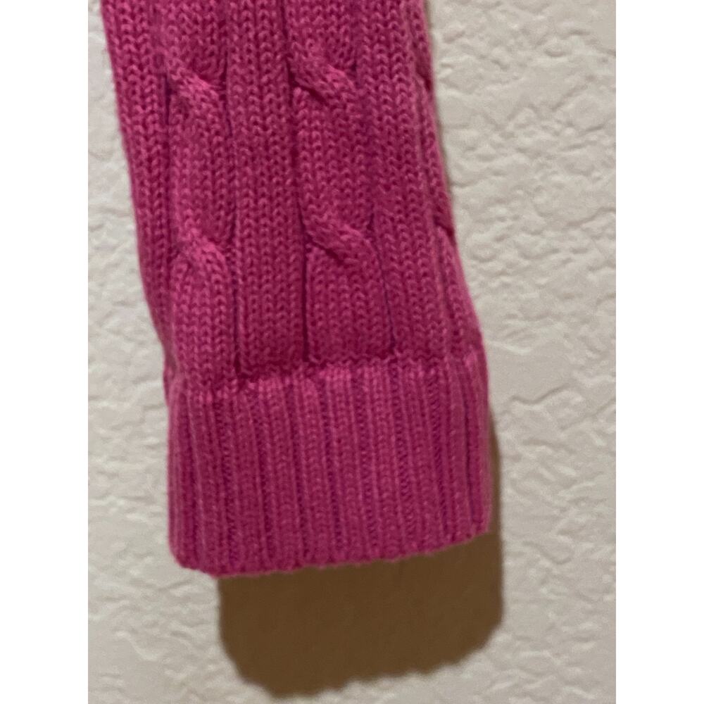 Steve & Barry's Pink Cableknit Sweater Size M Fisherman‎ Chunky Cotton Preppy - Picture 4 of 8